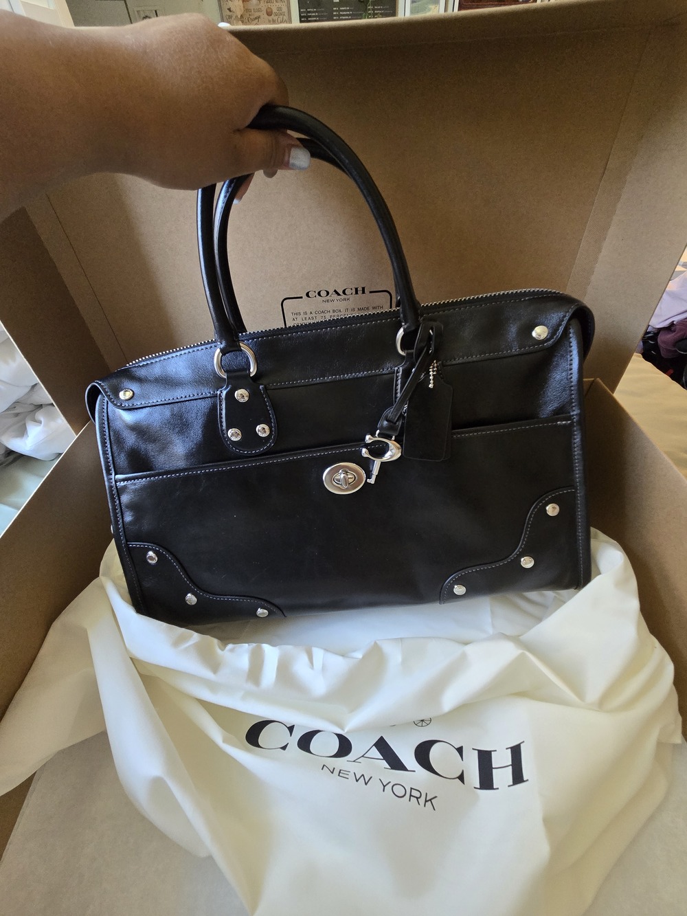 Coach Rhyder Satchel Bag 38 - Picture 5 of 6